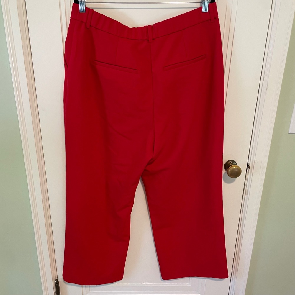 Abercrombie Sloane Tailored Wide Leg Pant in Red Size 33 - Picture 10 of 10